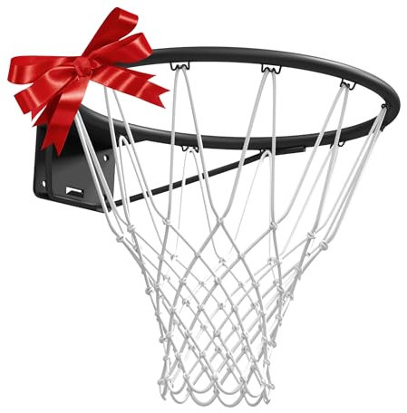 Bee Ball Basketballkorb, Offizielle Größe (45 cm), Basketballring, Netz und Wandhalterung