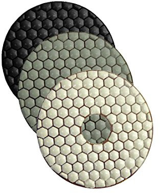 RETOL disques de polissage diamant (polissage à sec), 125 mm, brunissage, p. ponceuses multi-disques, grain de diamant (Lot de 5)