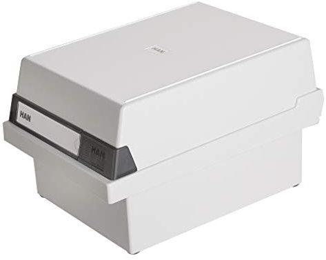 HAN Karteikasten DIN A6 quer - attraktives Design für 800 Karten mit großem Beschriftungsfeld, 966-11