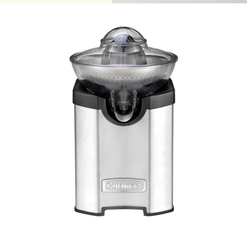Cuisinart Prensa Eléctrica de Cítricos | Exprimidor de Frutas de todos los tamaños - Naranja, Limón, Lima, Pomelo | Sin goteo | Apto para lavavajillas | Tamaño compacto | Acero inoxidable