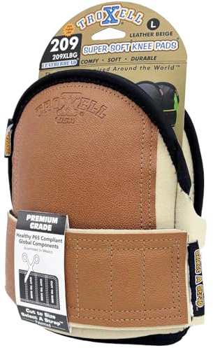 TROXELL USA SuperSoft Leatherhead Kneepads - (Large Size / Bagged in Pairs)