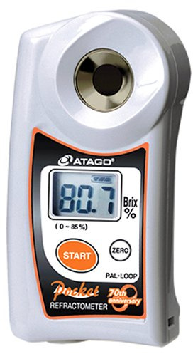 Atago 3842 PAL-Loop Continuous Measurement Digital Hand-Held Pocket Refractometer, Brix 0.0 to 85.0%