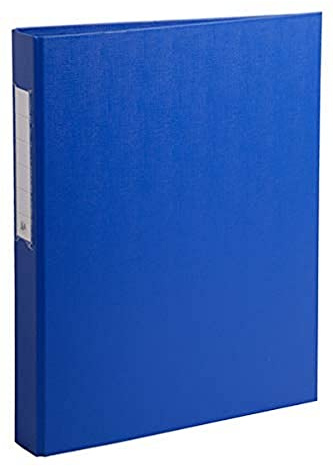 Exacompta 54382E 10er Pack Ringbücher 2 Ringe Füllhöhe 25mm, Rücken 40mm, aufgeklebtes Rückenschild, für DIN A4 Kunststoffbezug aussen und innen, blau