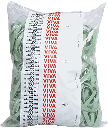 Viva F8x150 - Gomas elásticas para Oficina (150 x 8 mm), Verde