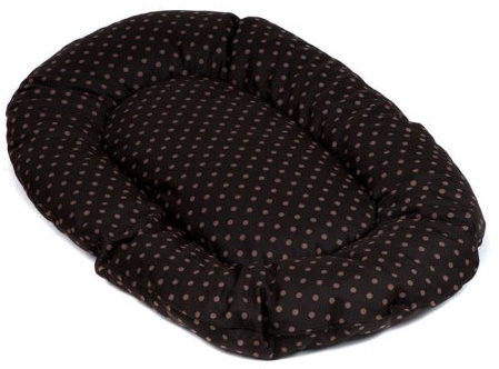 adena Hundekissen oval 80 x 49 cm - Tupfen braun