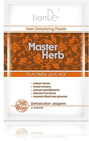 Patch del Piede del Detox  Master Herb TianDe 41314, 2 pz. il Segreto della Leggerezza