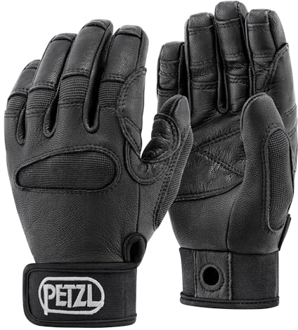Petzl - Guantes para asegurar y rapelar CORDEX Plus - Unisex, Negro, L