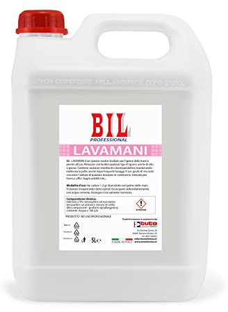 BIL LAVAMANI, Sapone Mani Liquido Profumato, Tanica 5L Professionale