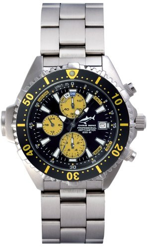 Chris Benz Depthmeter Chronograph 200m Yellowblack MB Chronographe pour Hommes Profondimètre