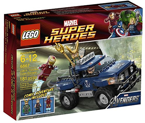 LEGO Includes 3 Minifigures: Iron Man, Loki and Hawkeye Loki's Cosmic Cube Escape 6867