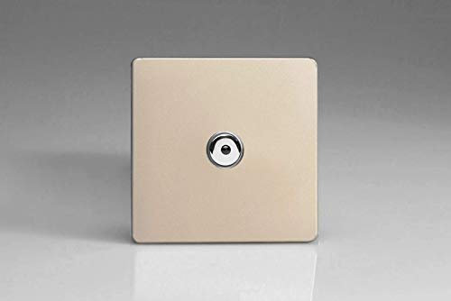 Varilight V-Pro IR 1-Gang 1-Way Remote/Touch Control Master LED Dimmer Light Switch 1 x 0-100W (Max 10 LEDs) Satin Chrome IJDNI101S