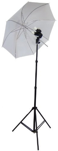 DynaSun JDD8KIT E27 4 in 1, Set da Studio Professionale, Supporto Cavalletto Stativo, Portalampada, Ombrello Diffusore Bianco per Illuminatore Luci Flash