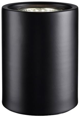 Small and Contemporary Matt Black LED Table/Floor Lamp Uplighter by Happy Homewares