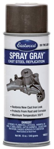 Eastwood Acrylic Spray Gray Detail Lacquer Anti Corrosion Cast Iron Look Paint Aerosol 12 Oz | 1 Pack