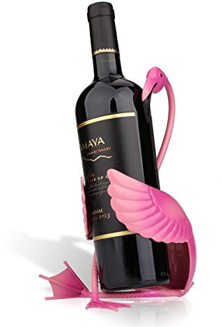 Tooarts Flamingo Weinflaschenhalter Getränkeflaschehalter Metall-Skulptur