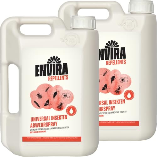 Envira Universal Insekten Abwehrspray 2 x 2 Liter - Spray mit Langzeitwirkung gegen Trauermücken, Silberfische, Lebensmittelmotten & weiteres Ungeziefer - Mittel gegen Insekten