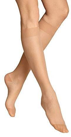 ITEM M6 KOMPRESSIONSKNIESTRÜMPFE DAMEN 15 DEN – Unsichtbare Kompressionsstrümpfe Damen im Nude-Look, atmungsaktiv & bequem – Kompressionsstrümpfe für Büro, Reise & Alltag - Powder