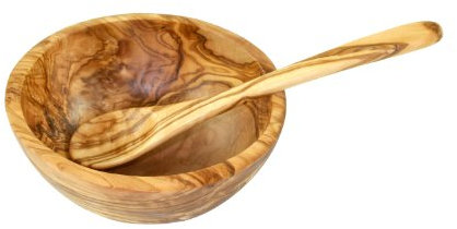 D.O.M. - Tazón de madera de olivo con cuchara, Cuencos