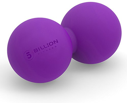 5BILLION FITNESS Peanut Massage Ball,Double Lacrosse Ball and Mobility Massage Ball for Physical Therapy - Deep Tissue Massage Tool for Myofascial Release, Muscle Relaxer, Acupoint Massage (Purple)