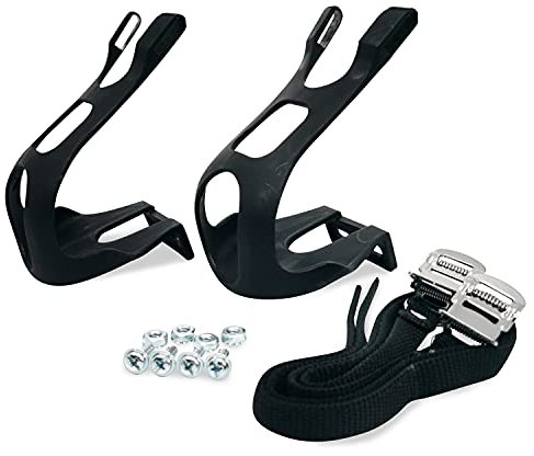 LOEVELOSI Fahrrad Pedal Haken Set (Schlaufen und Robuste Nyloniemen) zum Nachrüsten für Fahrradpedale Rennrad MTB Trekking