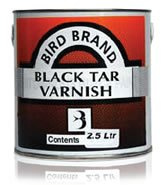 Bird Brand New Formula Black Tar Varnish - 1 Litre.