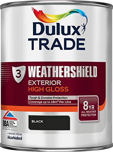 Dulux Trade Weathershield Exterior High Gloss Black 1 Litre
