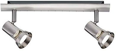 Paulmann 66699 Spotlight Teja max 2x10W GU10 nickel satinised 230V metall taklampa LED taklampa utan glödlampa tak spotlight