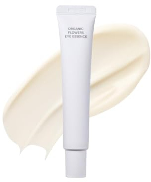 Whamisa Organic Flowers Eye Essence – Wasserfreie Formel, fermentierte Postbiotika für sanfte Augenpflege, Aufhellung der Augenpartie, Feuchtigkeit, Elastizität & Slow-Aging-Unterstützung (30 ml)