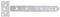 Alberts 310714 Kreuzgehänge | mit verpresstem Stift | galvanisch verzinkt, dickschichtpassiviert | Band 292 x 34 mm | Scharnier 90 x 45 mm