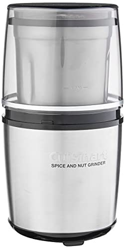 Cuisinart SG-10 Electric Spice-and-Nut Grinder Mini Prep Plus Food Processor, Stainless Steel, Stainless/Black
