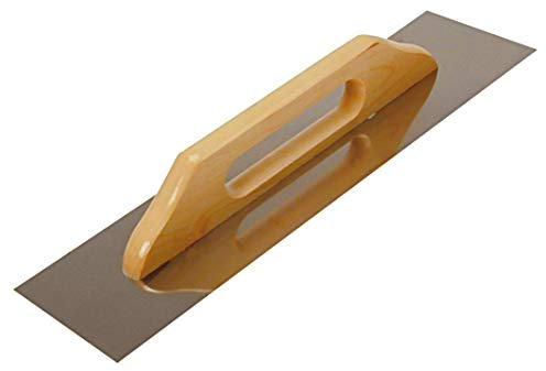 TOPEX Reibebrett 130 x 480 mm aus Edelstahl m. Holzgriff Glattkelle Glätter Glattkelle Glätte