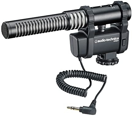 Audio-Technica AT8024 Stereo/Mono Camera-Mount Microphone,Black