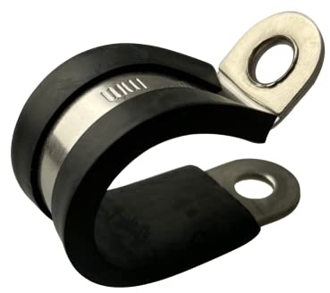 Schlauch-/ Rohrschelle P-Klammer, gummiert, Edelstahl – Premium-Qualität, 5er-Packung