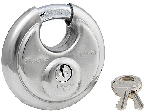 Master Lock 2-Pack Round Steel Padlocks with Shielded Shackle - 2 3/4in.W, Model Number 40T
