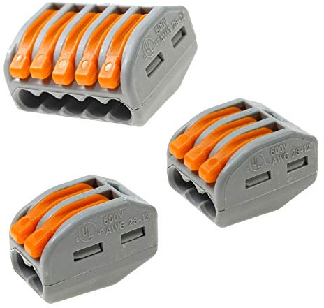 Wago S222 Blibox S222 - Confezione di 30 morsetti con connessione automatica con ingresso 2, 3 e 5