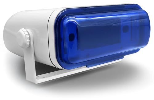 Pyle Universal Marine stereoskydd – vattentätt båtradiohus med flip-up-dörr, neoprentätning, dubbel axel och DIN-kompatibilitet – väderbeständigt ljudskydd