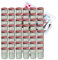 MamboCat 48er Set Sturzglas 435 ml Marmeladenglas Einmachglas Einweckglas to 82 rot Karierter Deckel incl. Diamant-Zucker Gelierzauber Rezeptheft