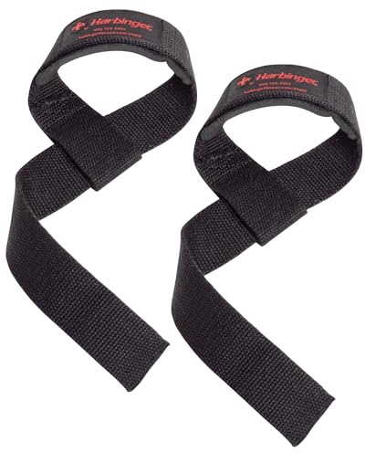 Harbinger Vadderad bomullslyftrem, neopren handledsstöd för kraftig tyngdlyftning, bodybuilding, styrketräning gym fitness