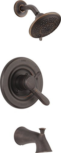 Delta Lahara 17 Series Dual-Function Tub and Shower Trim Kit with 5-Spray Touch Clean Shower Head, Venetian Bronze T17438-RB (Valve Not Included)