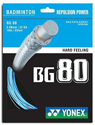 YONEX BG 80 Badminton String - Sky Blue