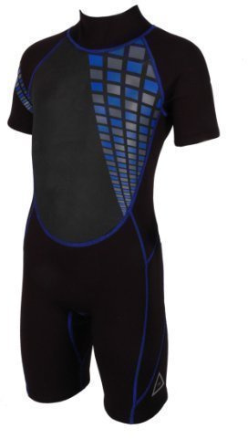 Tamino Kinder Neopren Shorty 2mm – Flexibler Neoprenanzug für Jungen & Mädchen, Leichter Wetsuit mit kurzen Armen & Beinen, für Schwimmen, Strand, Schnorcheln & Wassersport, blau, 140-146 (M)