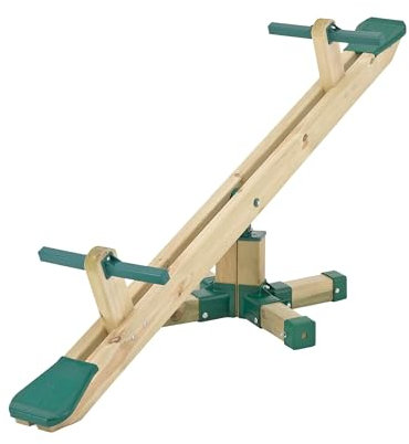TP Toys Wooden Seesaw for Kids 3+ - Premium Children's Outdoor Play Equipment, Durable Outdoor Garden Toys, Classic Teeter Totter with 360-Degree Rotation, Eco-Friendly FSC-Certified Timber