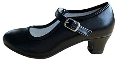 La Senorita Spanische Flamenco Tanz Schuhe Schwarz für Mädchen