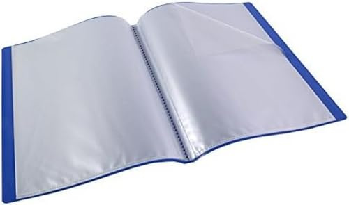 Viquel - Protège documents 40 vues (20 pochettes) - Reliure Format A4 - Porte vues de bureau ESSENTIEL RECYCLE - Fabriqué en France - Bleu opaque