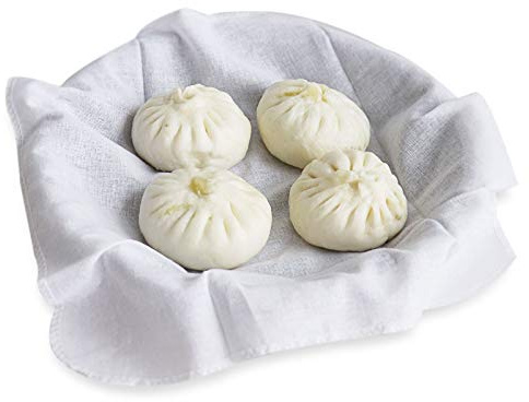 Lautechco 5pcs Yarn Fabric Breathable Bamboo Steamer Cloth Steamed Rice Dumplings with Non-Stick Gauze Filter Drawer Fabric Steamer