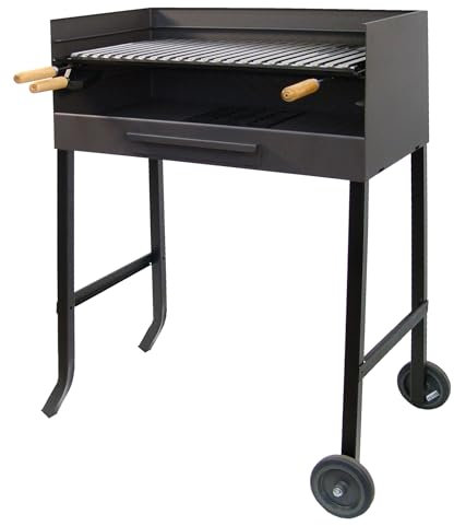 Imex El Zorro - Barbacoa con Carro | 61x40 cm | Acero Pintado Resistente | Barbacoa de Jardín con Ruedas | Garantía de 3 Años