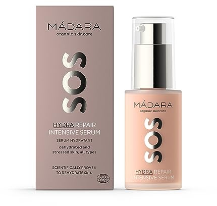 MADARA Bio-Hautpflege SOS HYDRA Repair Intensivserum – 30 ml | Tiefenhydrierung für gestresste und trockene Haut