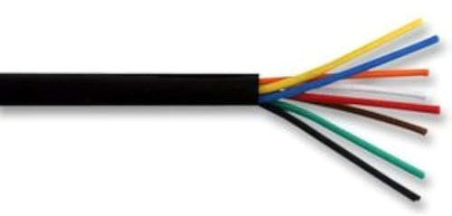 Cable-Core Alarm Cable Black 8 Core Burglar Security System Wire Per 5 metres 5m