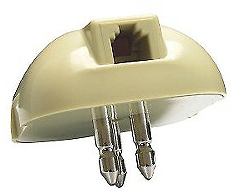 OVA - ADATTATORE TELEFONICO COLOR CREMA SPINA UNIFICATA TLC PRESA PLUG 6/4 CONDUTTORI