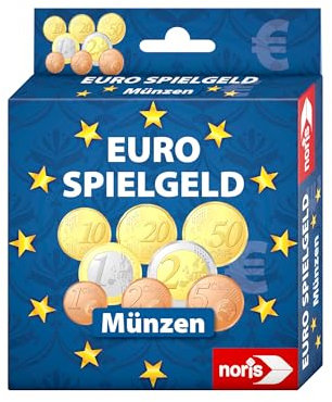 Noris 606521012 - Spielgeld Münzen - geeignet als Spielset für Spielkassen, Kaufladen, rechnen lernen, uvm., ab 3 Jahren